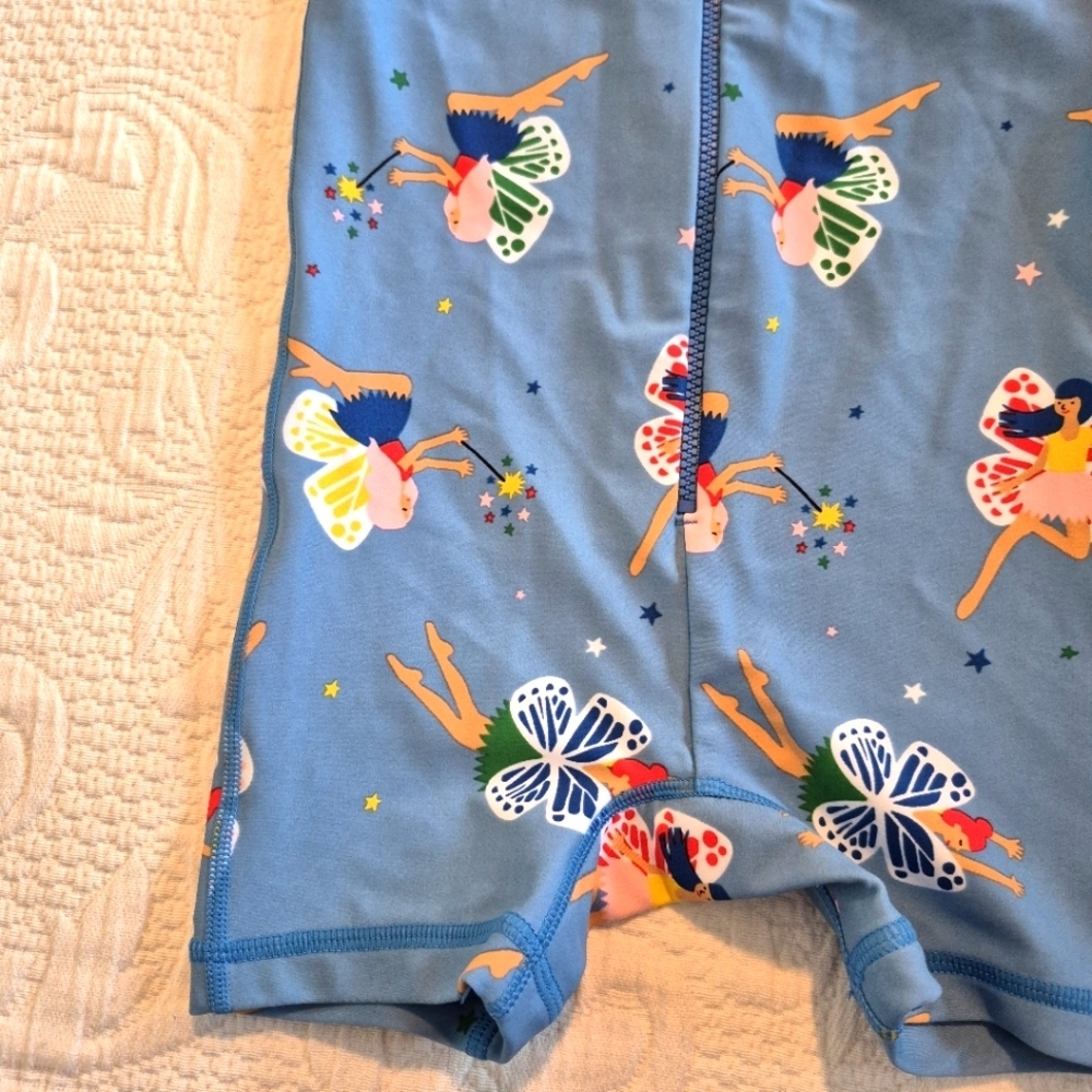 Hanna Andersson girls size 80 or 18-24 month light blue rash guard swim suit NWT - Picture 4 of 7